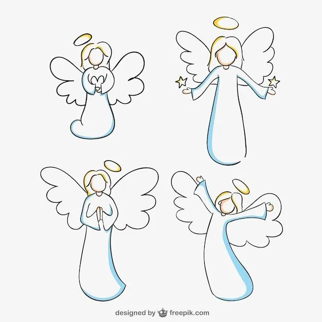 Dibujos simples de ángeles | Descargar Vectores gratis Dibujos simples de ángeles | Descargar Vectores gratis