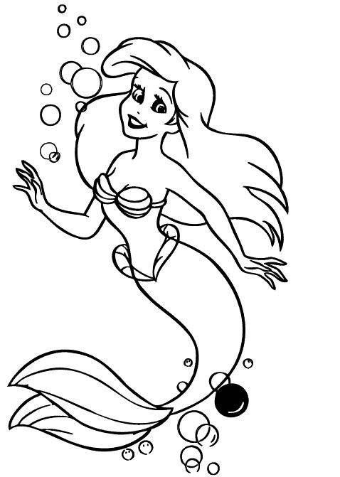 Una sirena para colorear y dibujar - Imagui