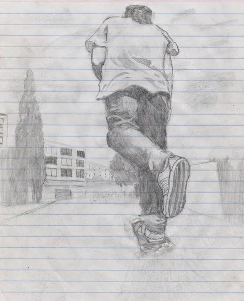 Como dibujar un skate - Imagui