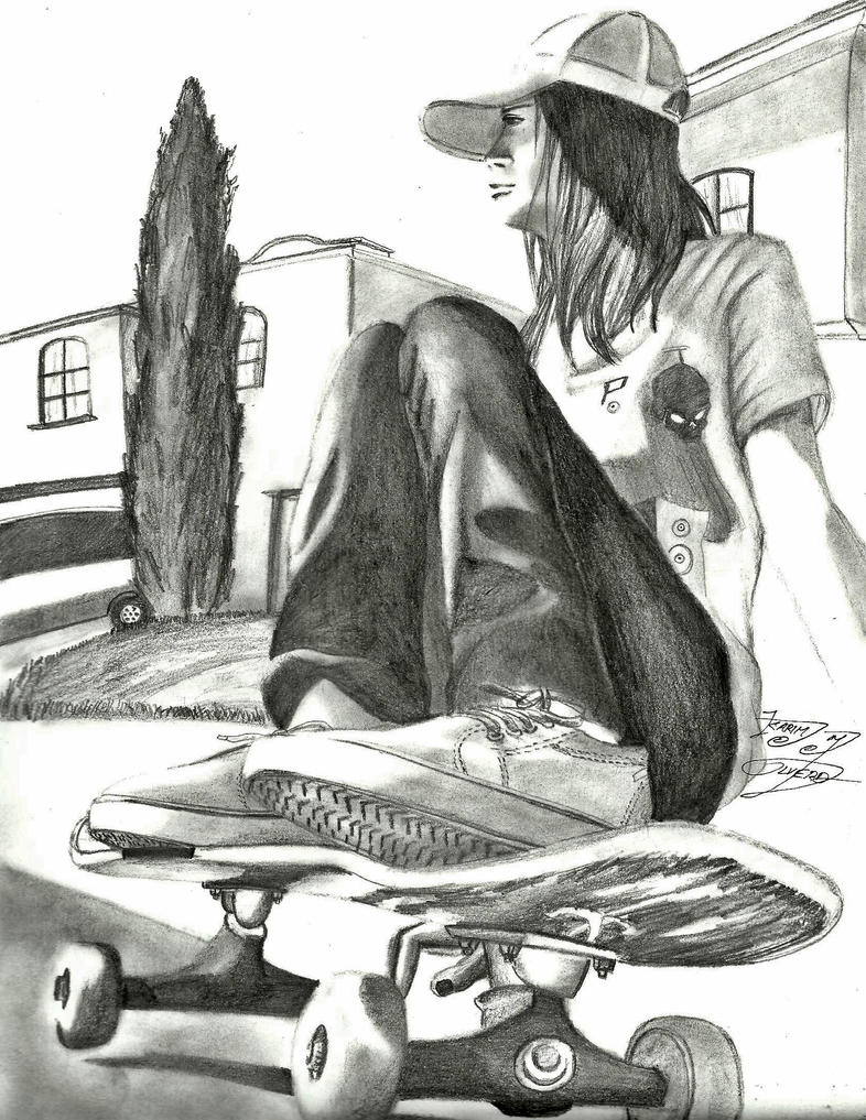 Dibujos de skaters a lapiz - Imagui