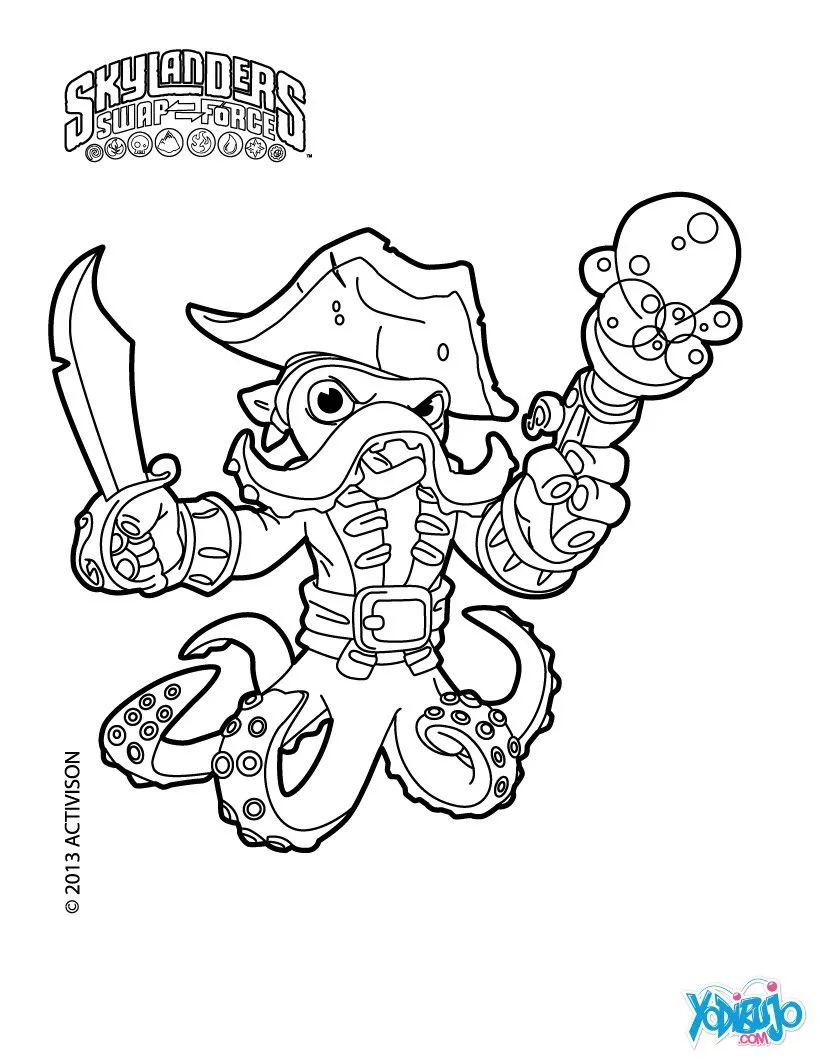 Dibujos de SKYLANDERS SWAP FORCE para colorear, Wash Buckler para ...
