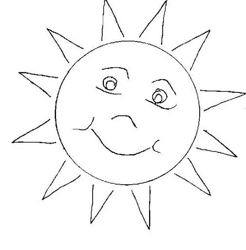 DIBUJOS DEL SOL Y LA LUNA PARA COLOREAR