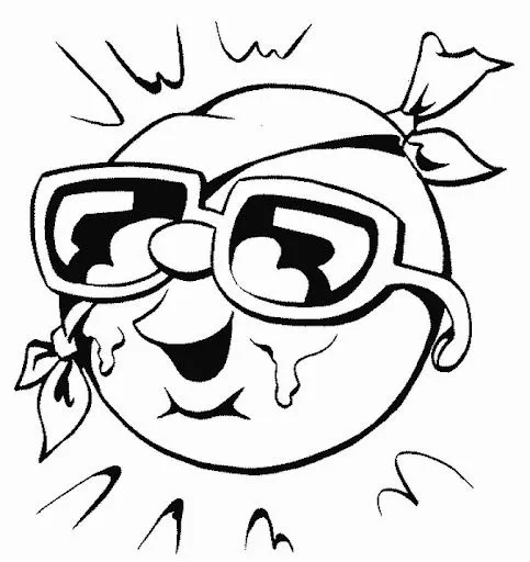 DIBUJOS DEL SOL Y LA LUNA PARA COLOREAR