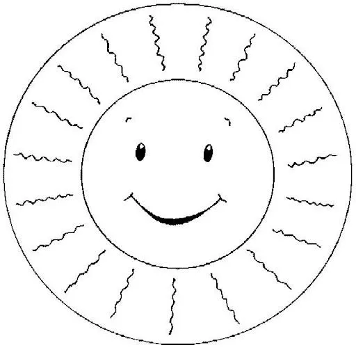 DIBUJOS DEL SOL Y LA LUNA PARA COLOREAR
