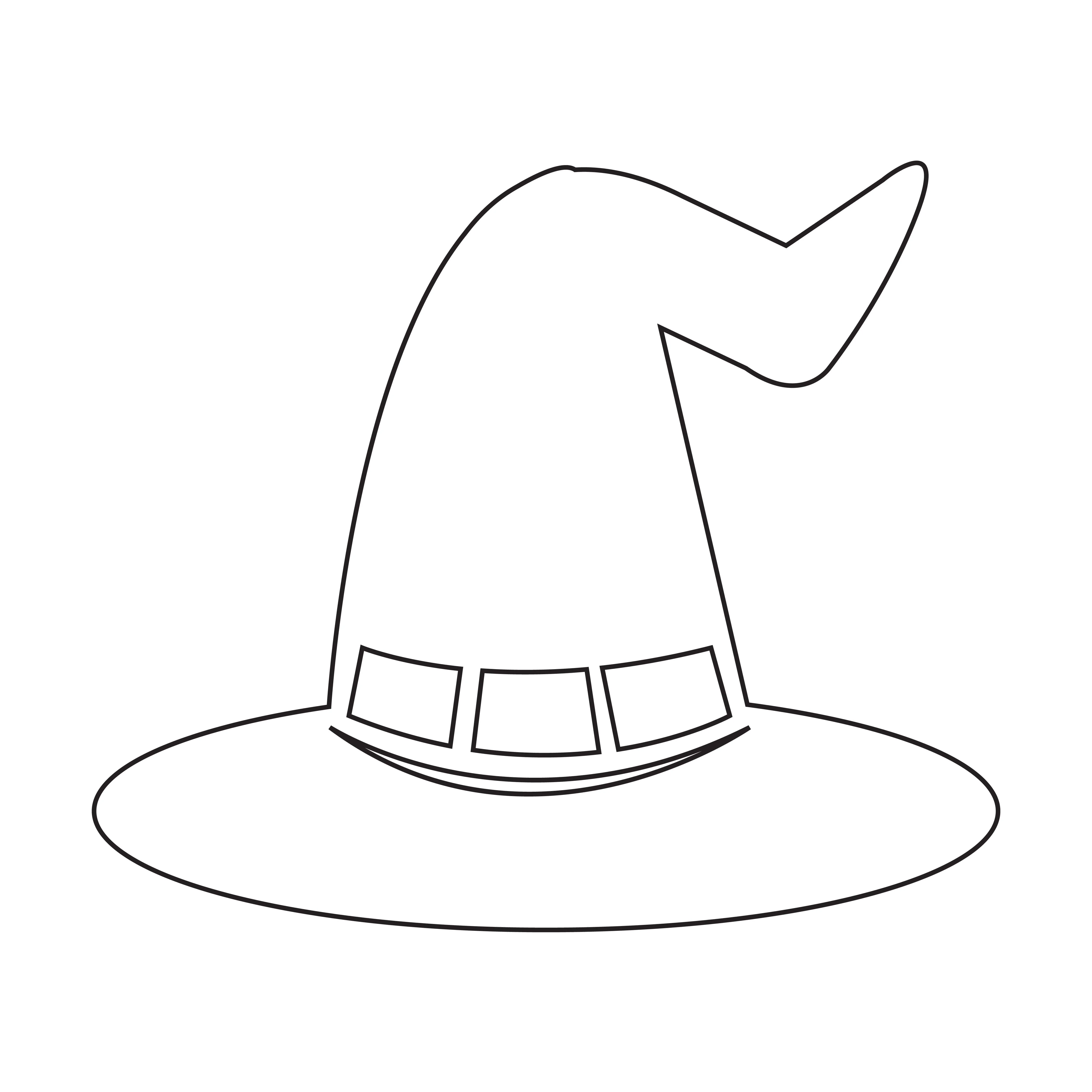 Dibujos de Sombrero de Bruja para colorear - 100 imágenes para imprimir Dibujos de Sombrero de Bruja para colorear - 100 imágenes para imprimir