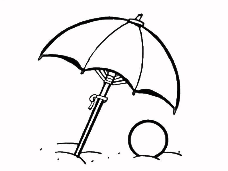 Dibujos de Sombrilla de playa para colorear Dibujos de Sombrilla de playa para colorear