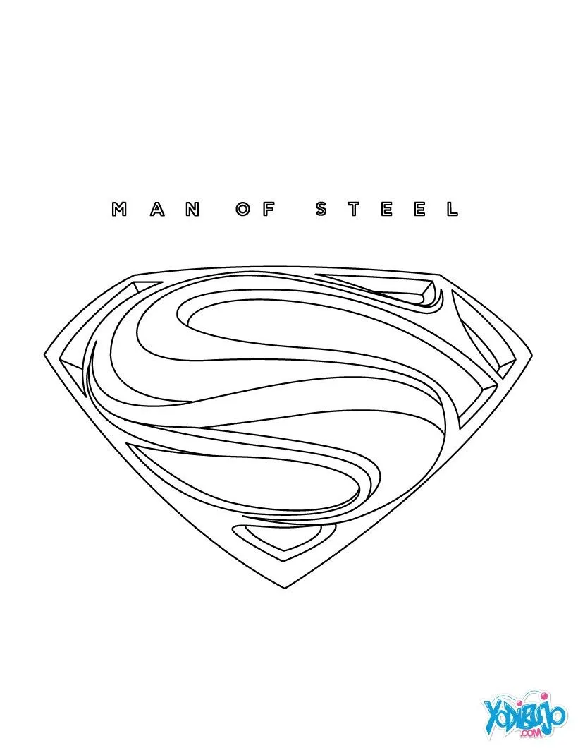 Dibujos SUPERMAN para colorear - Logo SUPERMAN