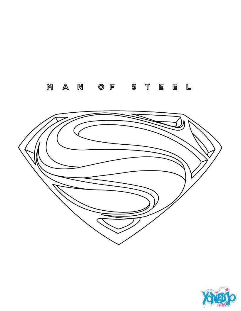 Dibujos SUPERMAN para colorear - Logo SUPERMAN Dibujos SUPERMAN para colorear - Logo SUPERMAN