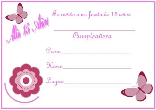 Invitaciónes para 15 años para editar - Imagui Invitaciónes para 15 años para editar - Imagui