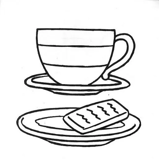 Taza de cafe para colorear - Imagui