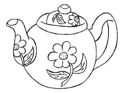 Dibujos de tazas y teteras para colorear - Imagui