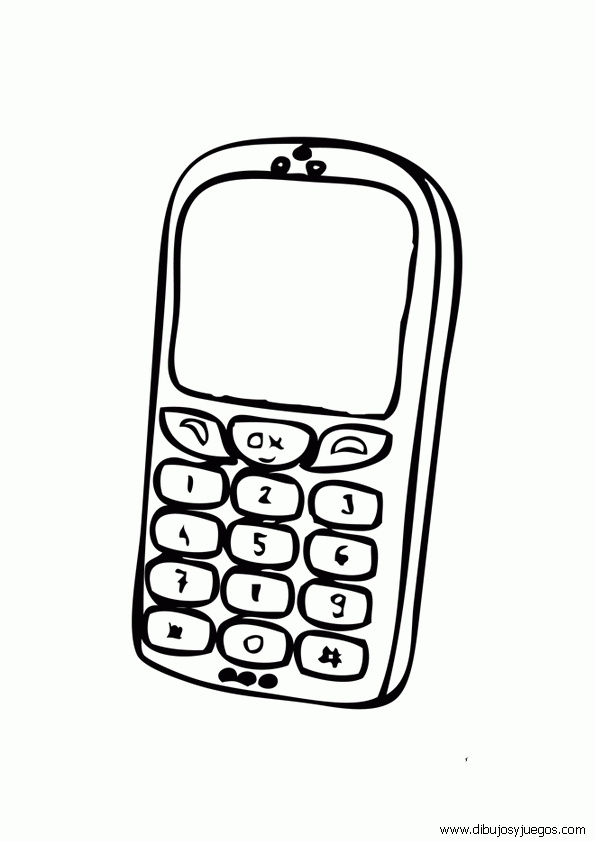 dibujos-telefono-celular-movil-001 | Dibujos y juegos, para pintar ...