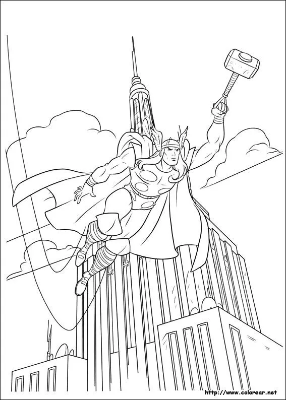 Dibujos de Thor para colorear en Colorear.net Dibujos de Thor para colorear en Colorear.net