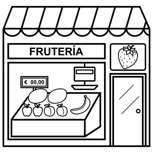 DIBUJOS DE TIENDAS PARA COLOREAR