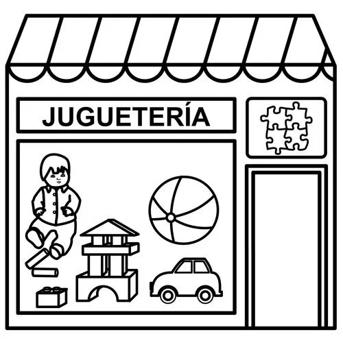 DIBUJOS DE TIENDAS PARA COLOREAR