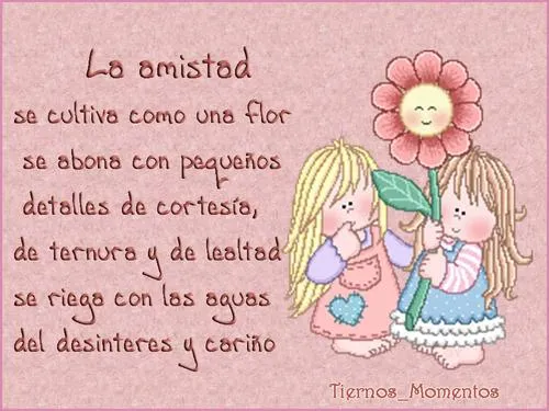 Dibujos tiernos de amistad con frases - Imagui