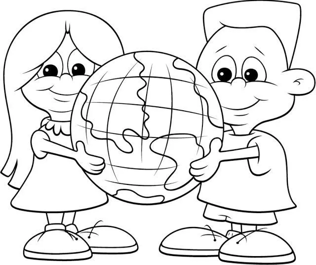 Dibujos del día de la Tierra para colorear para niños | Painting ... Dibujos del día de la Tierra para colorear para niños | Painting ...