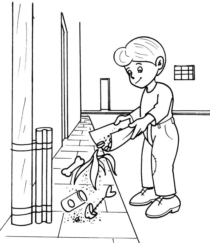 Dibujos para colorear de tirar la basura en su lugar - Imagui Dibujos para colorear de tirar la basura en su lugar - Imagui