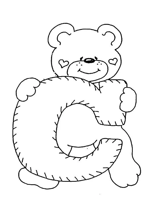 Imagenes • Osito con corazon para dibujar