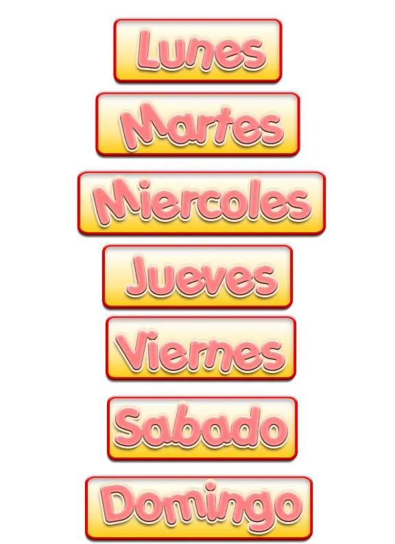 Dibujos para todo: Dibujos de los días de la semana Dibujos para todo: Dibujos de los días de la semana