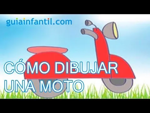 Dibujos de transportes para niños. Cómo dibujar una moto - YouTube