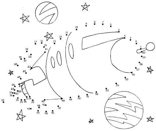 Dibujos de unir 1 al 60 - Imagui