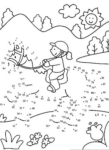 DIBUJOS DE UNIR PUNTOS Y COLOREAR