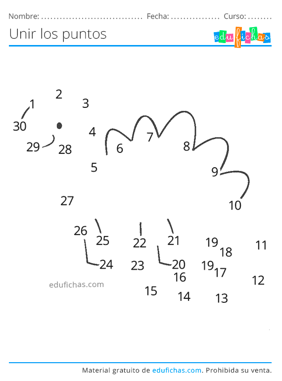 Dibujos de Unir los Puntos. Descargar Fichas en PDF Gratis. Dibujos de Unir los Puntos. Descargar Fichas en PDF Gratis.