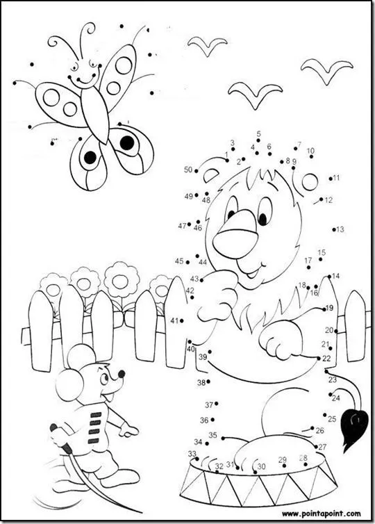 Dibujos para unir puntos con numeros - Imagui