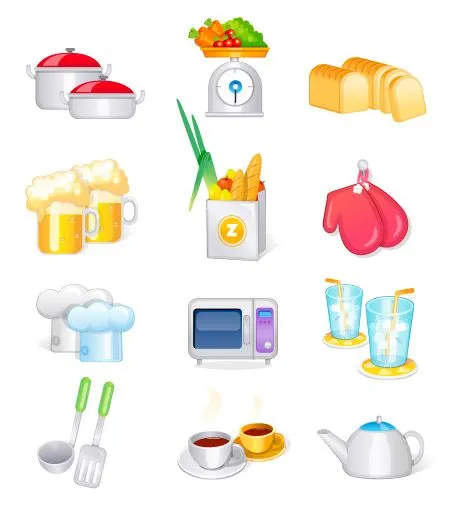 Suministros de cocina, utensilios de cocina vector icono Free Download Suministros de cocina, utensilios de cocina vector icono Free Download