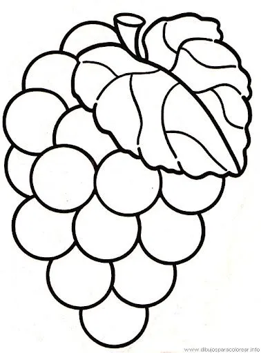 Dibujos de uvas para colorear