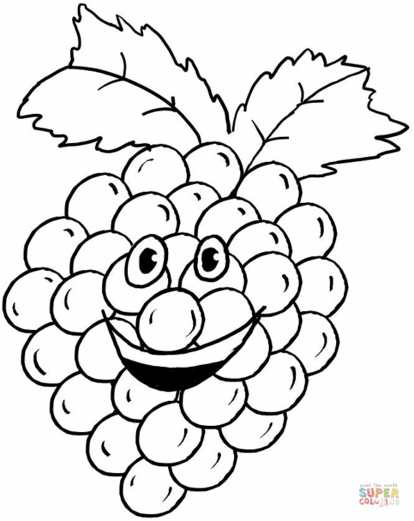 Dibujos de Uvas para colorear - Páginas para imprimir y colorear ...