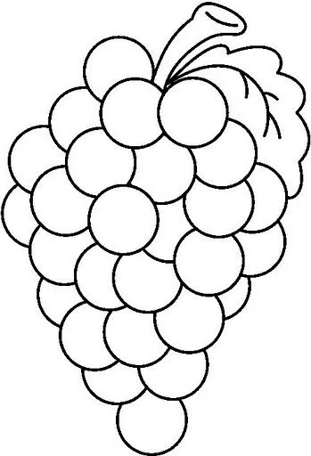 DIBUJOS DE UVAS PARA PINTAR