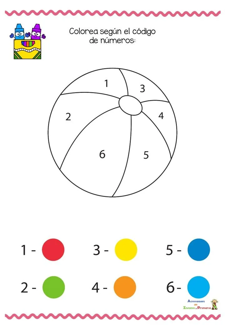 Dibujos de verano para colorear por números