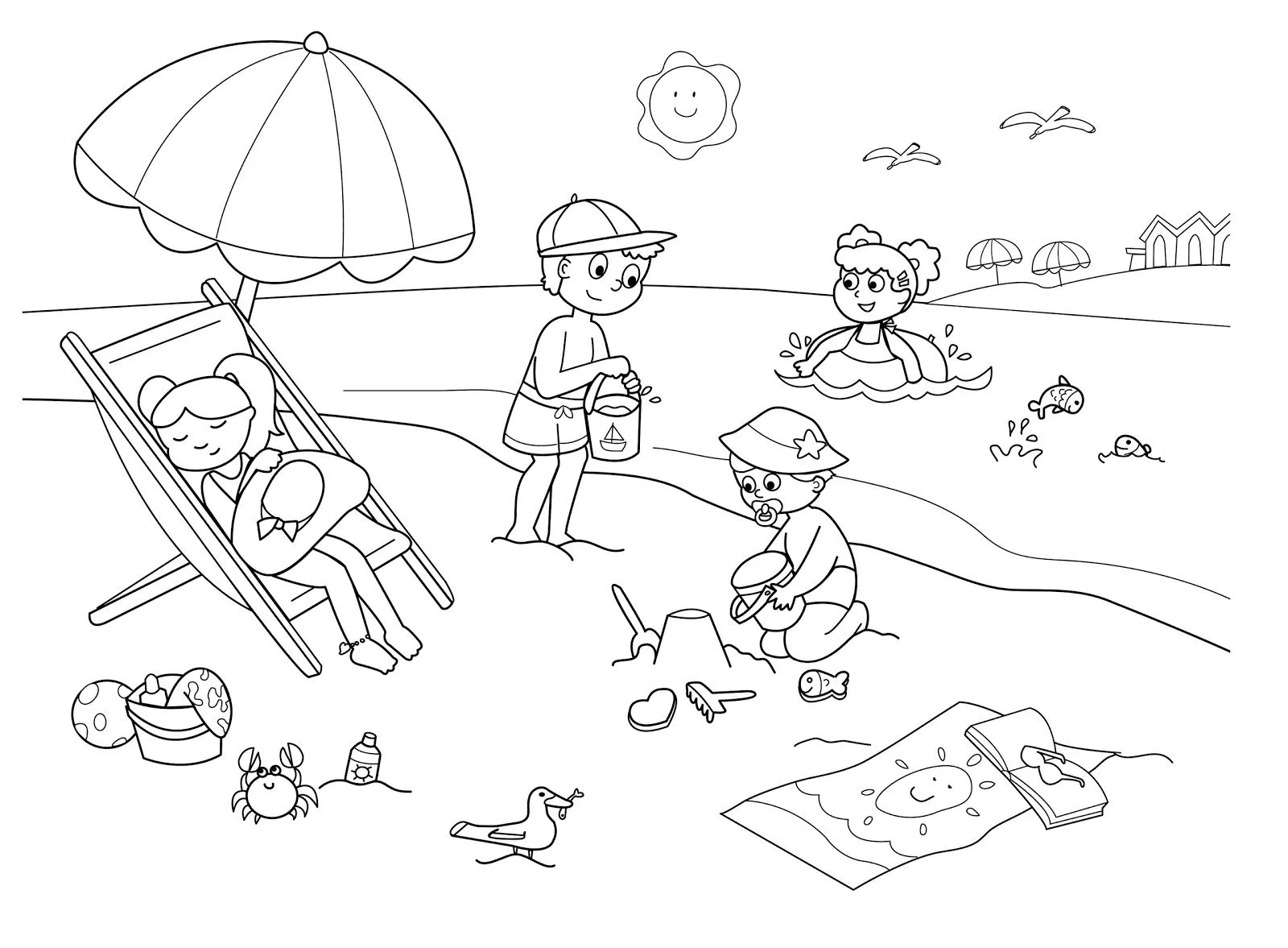 Dibujos de verano para colorear ~ Portal de Manualidades Dibujos de verano para colorear ~ Portal de Manualidades