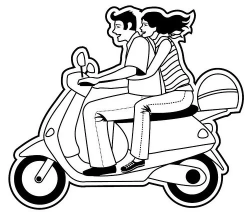 DIBUJOS DE VESPA PARA PINTAR