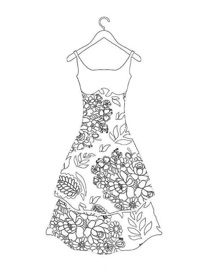 Dibujos de Vestidos para colorear. Imprimir y Colorear Dibujos de Vestidos para colorear. Imprimir y Colorear