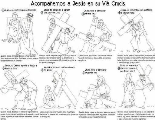 DIBUJOS VIA CRUCIS PARA IMPRIMIR Y COLOREAR