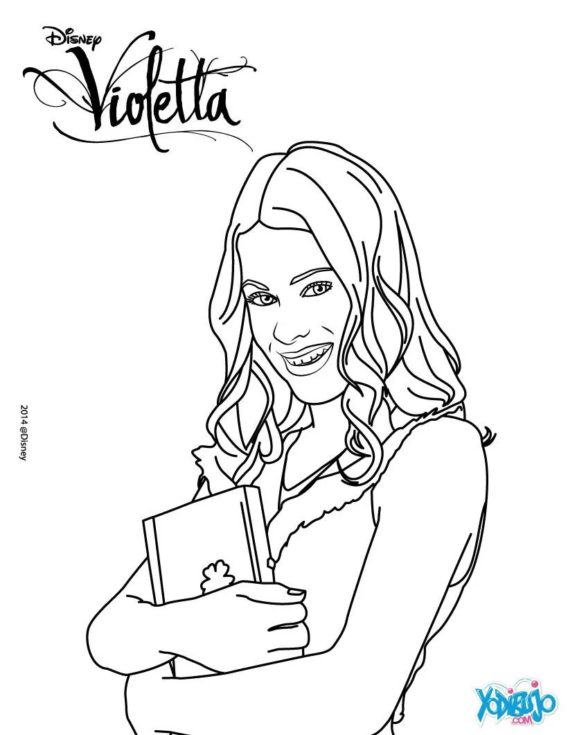 Dibujos de VIOLETTA para colorear - Violetta en la escuela Dibujos de VIOLETTA para colorear - Violetta en la escuela