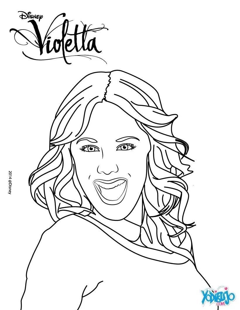 Dibujos de VIOLETTA para colorear - Violetta sonriendo Dibujos de VIOLETTA para colorear - Violetta sonriendo