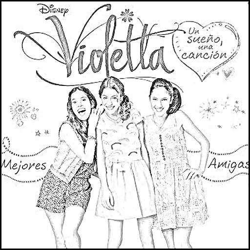 Dibujos de Violetta para pintar | Colorear imágenes Dibujos de Violetta para pintar | Colorear imágenes