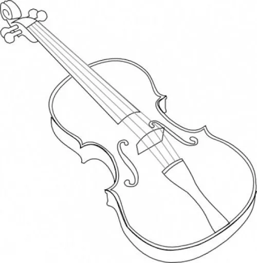 Violin para colorear e imprimir - Imagui