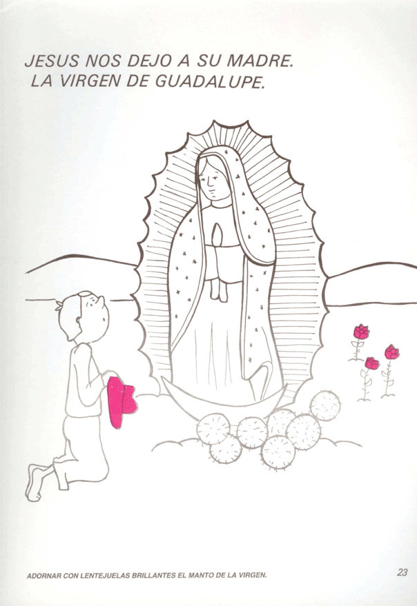 Virgen de Guadalupe: dibujo rosa de Guadalupe Virgen de Guadalupe: dibujo rosa de Guadalupe
