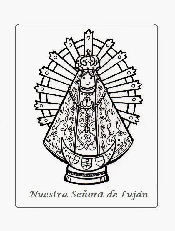 Dibujos de la Vírgen de Luján para imprimir y pintar | Colorear ...