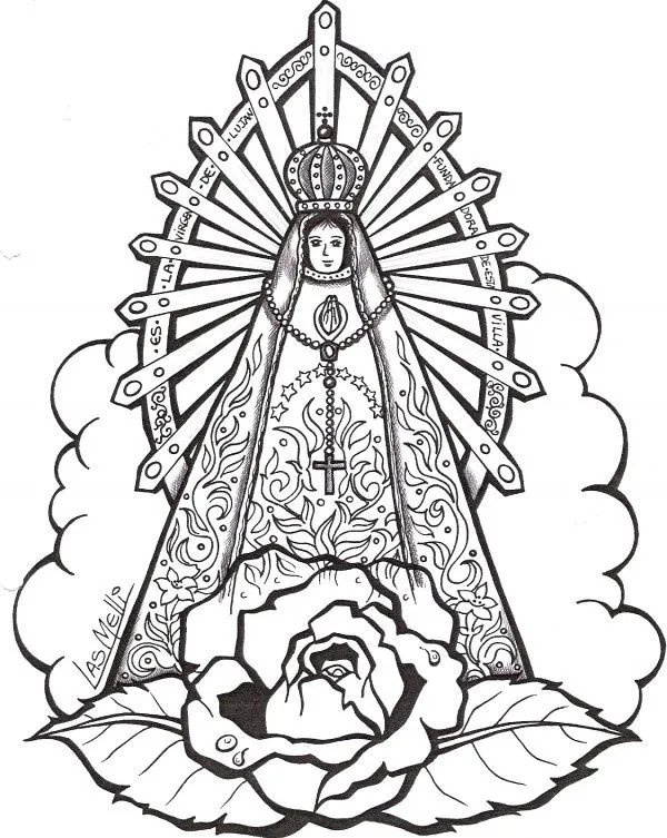 Dibujos de la Vírgen de Luján para imprimir y pintar | Colorear ...