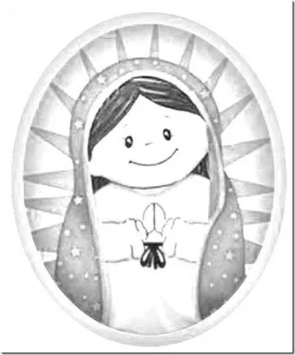 Virgen plis para colorear - Imagui