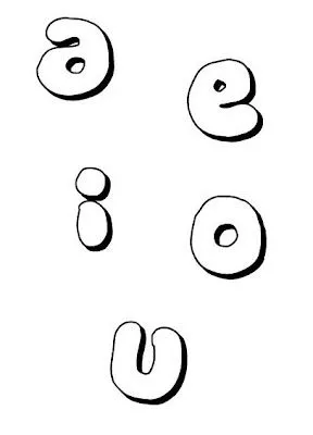 Dibujos de las vocales para colorear - Imagui
