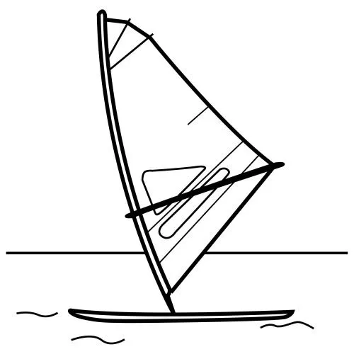 DIBUJOS DE WINDSURF PARA PINTAR Y COLOREAR WINDSURF