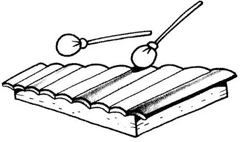 DIBUJOS DE XILOFONOS PARA COLOREAR | Dibujos para colorear