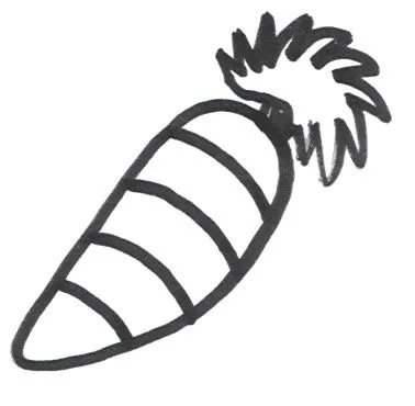 Dibujos de zanahorias para pintar
